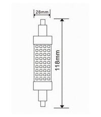 Lampadina Led Attacco R7s 19 Watt 2500 Lm Luce Calda Naturale Fredda R7s-19w-001  -bianco Caldo      -