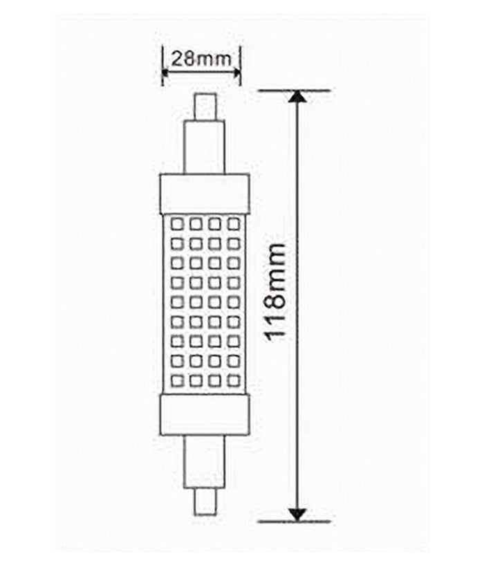 Lampadina Led Attacco R7s 19 Watt 2500 Lm Luce Calda Naturale Fredda R7s-19w-001         