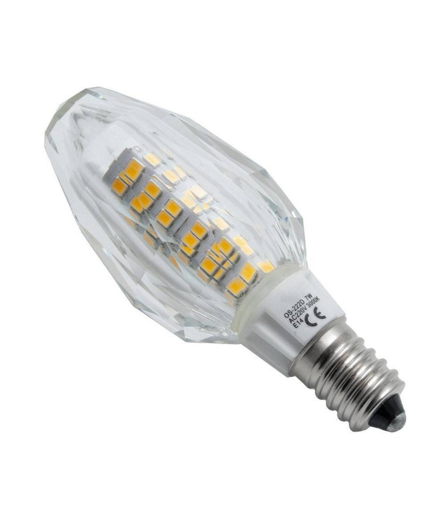 Lampadina Led Candela E14 Vetro Cristallo Lampada 7w 230v Luce 3000k 4000k 6000k         