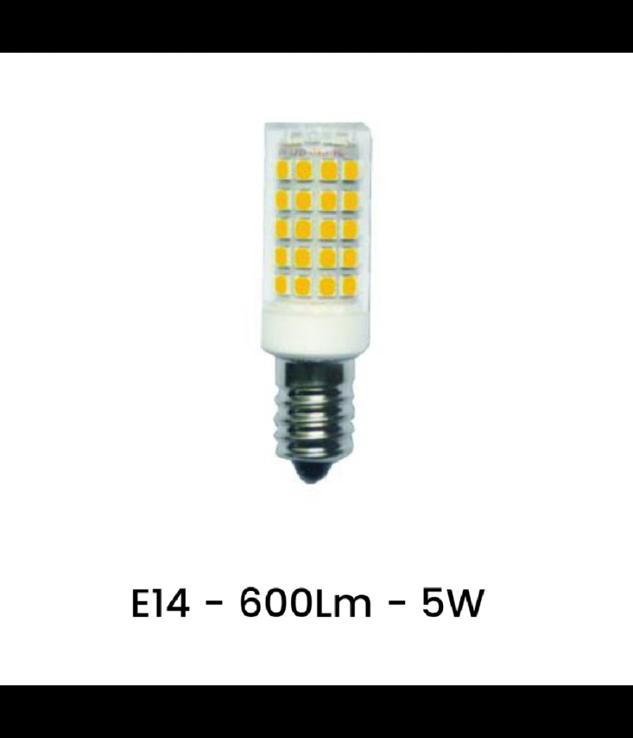 Lampadina Led E14 5 Watt Toni Di Luce Calda 3000k Fredda 6500k Naturale 4000k         