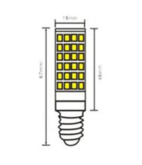 Lampadina Led E14 6w 700lm Tubolare Luce Fredda Calda Naturale Sparac-e14-6w-ce1         