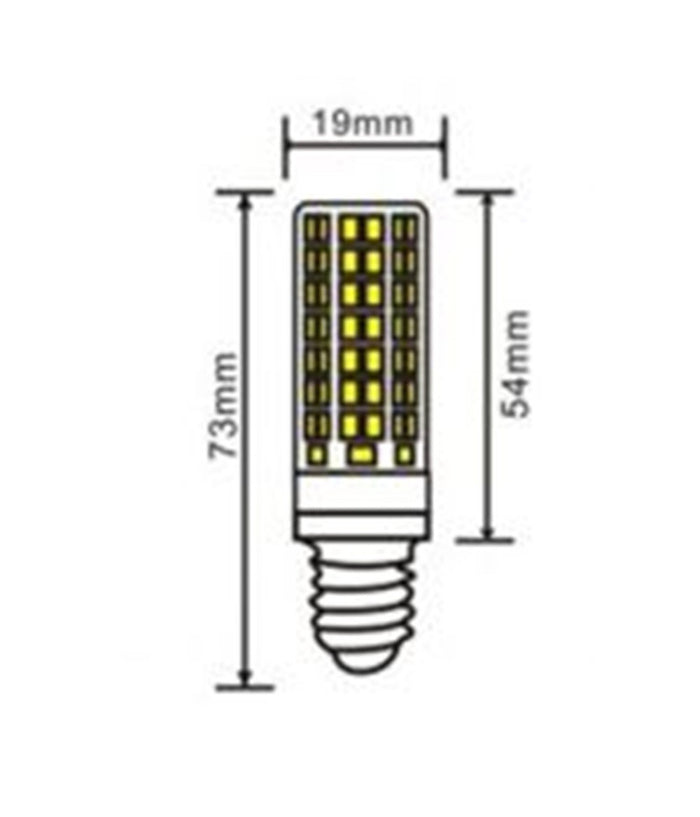 Lampadina Led E14 7w 820lm Tubolare Luce Naturale Fredda Calda Sparac-e14-7w-ce2         