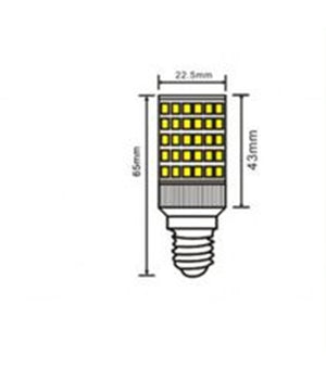 Lampadina Led E14 8w 880lm Tubolare Luce Fredda Calda Naturale Sparac-e14-8w-ce1         