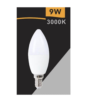 Lampadina Led E14 9w Candela Smd E14 820 Lumen Luce Calda Naturale Fredda C36-9w  -bianco Caldo      -