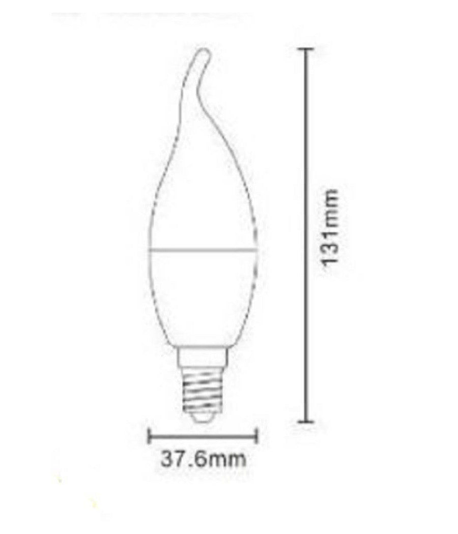 Lampadina Led E14 9watt Candela Fiamma Smd C37 Luce Naturale Calda Fredda C37-9w         