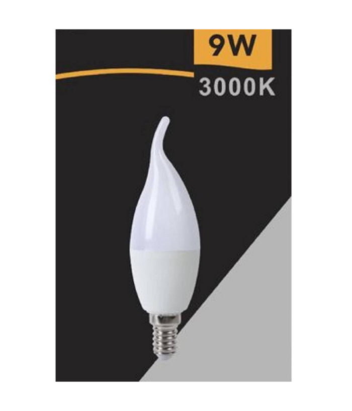 Lampadina Led E14 9watt Candela Fiamma Smd C37 Luce Naturale Calda Fredda C37-9w         