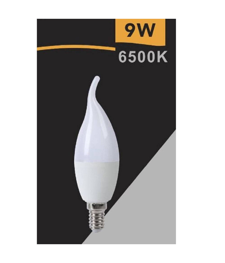 Lampadina Led E14 9watt Candela Fiamma Smd C37 Luce Naturale Calda Fredda C37-9w         