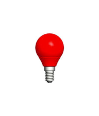 Lampadina Led E14 Mini Globo 220v Colore Verde Blu Viola Bianco Caldo Freddo 2w  -rosso      -