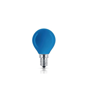 Lampadina Led E14 Mini Globo 220v Colore Verde Blu Viola Bianco Caldo Freddo 2w  -blu      -