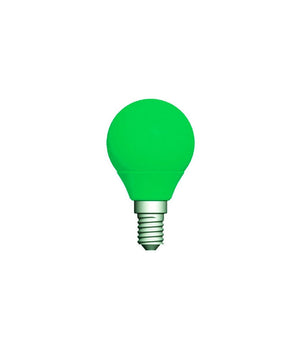 Lampadina Led E14 Mini Globo 220v Colore Verde Blu Viola Bianco Caldo Freddo 2w  -verde      -