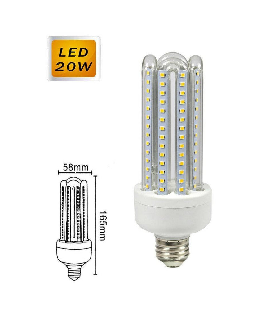 Lampadina Led E27 20w Luce Bianca Fredda 6500k Calda 3000k Naturale 4000k 4u03t         