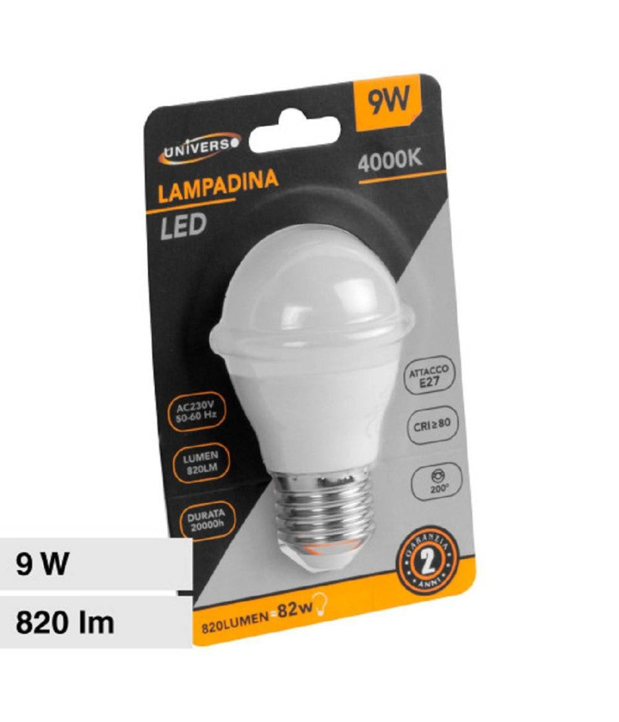 Lampadina Led E27 9 W 820lm Mini Globo G45 Smd Luce Calda Fredda Naturale G45-9w         