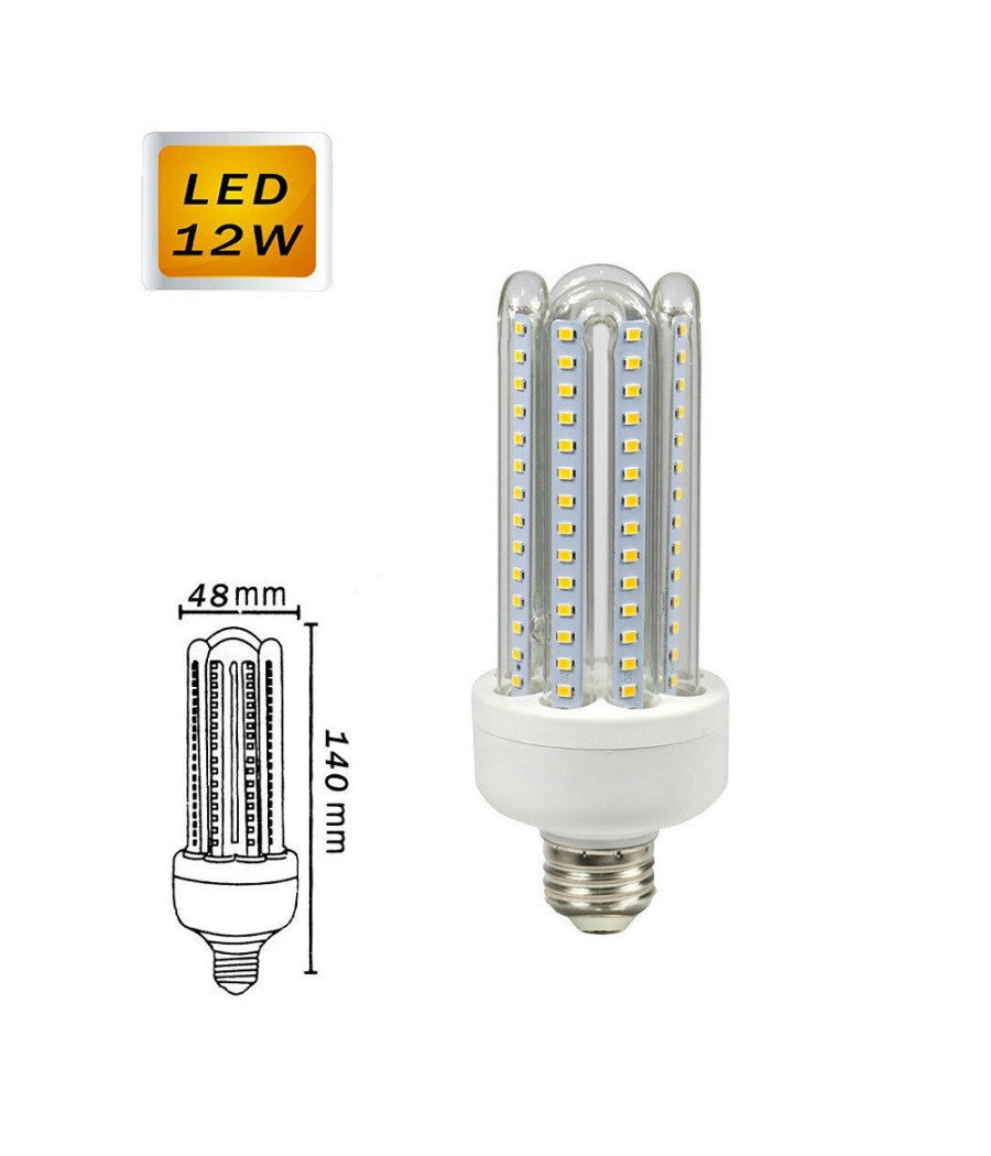 Lampadina Led E27 Da 12 W Luce Calda 3000k Naturale 4000k Fredda 6500k 4u-01t         