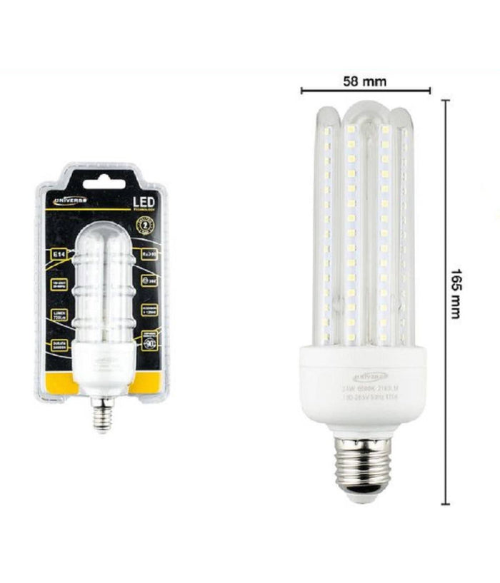 Lampadina Led E27 Da 24 Watt Luce Calda 3000k Fredda 6500k Naturale 4000k 4u-04t         