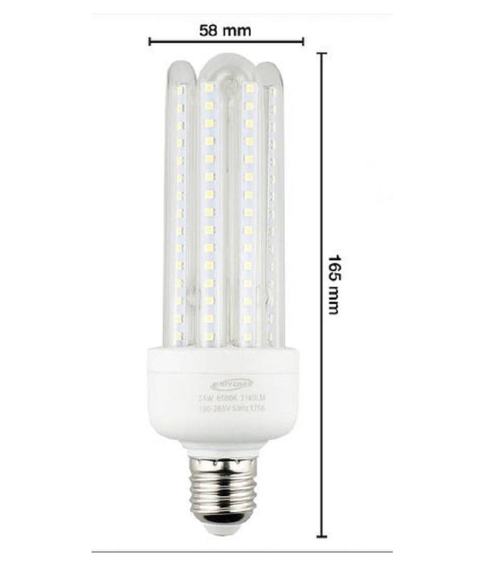 Lampadina Led E27 Da 24 Watt Luce Calda 3000k Fredda 6500k Naturale 4000k 4u-04t         