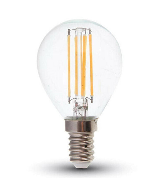 Lampadina Led G45 A Filamento E14 Sfera Luce Naturale Fredda Calda 4 W G45-t  -bianco Caldo      -