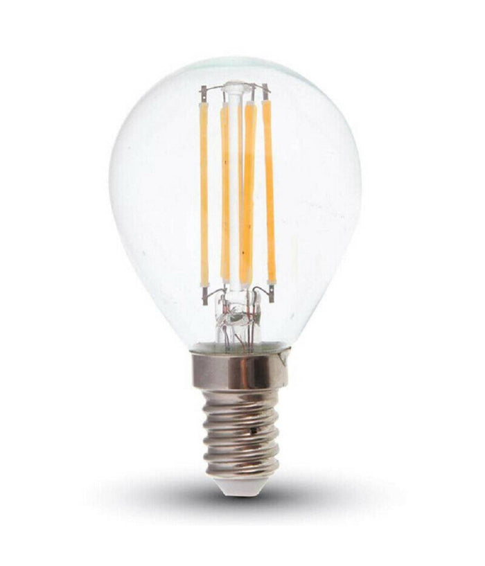 Lampadina Led G45 A Filamento E14 Sfera Luce Naturale Fredda Calda 4 W G45-t  -bianco Freddo      -