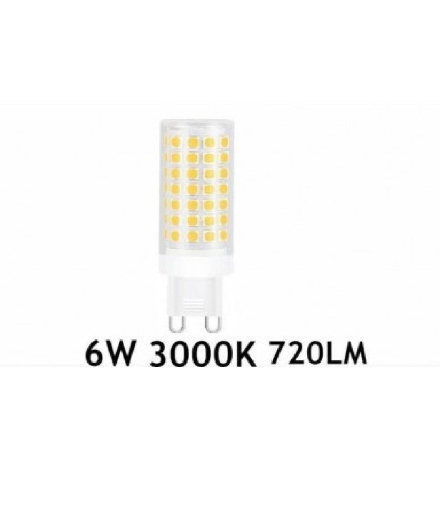 Lampadina Led G9 6 Watt 720lm Luce Calda 3000k Naturale 4000k Fredda 6500k         