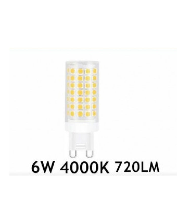 Lampadina Led G9 6 Watt 720lm Luce Calda 3000k Naturale 4000k Fredda 6500k         