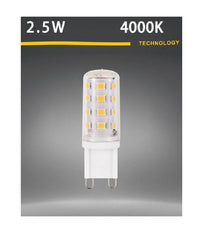 Lampadina Led G9 Spotlight 2.5w Tubolare Luce Calda Fredda Naturale 250lm G9-2.5w         