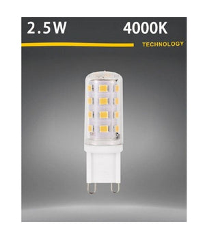 Lampadina Led G9 Spotlight 2.5w Tubolare Luce Calda Fredda Naturale 250lm G9-2.5w         