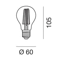 Lampadina led gea led gla300g e27 680lm goccia vetro fumè