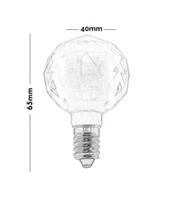 Lampadina Led Globo E14 Vetro Cristallo Lampada 6watt Luce Calda Fredda Naturale         