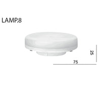 Lampadina toscot lamp 8 gx53 6.5w led 700lm 220v 3000°k 110° attacco baionetta