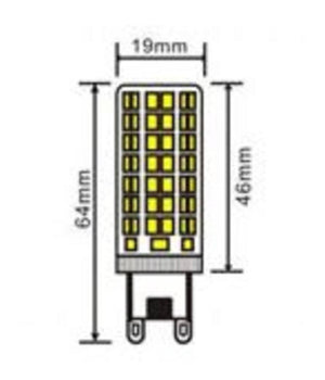 Lampadina Tubolare Led Smd G9 4.8w 600lm Luce 3000k 6500k 4000k Sparac-g9-4.8w-ce5         