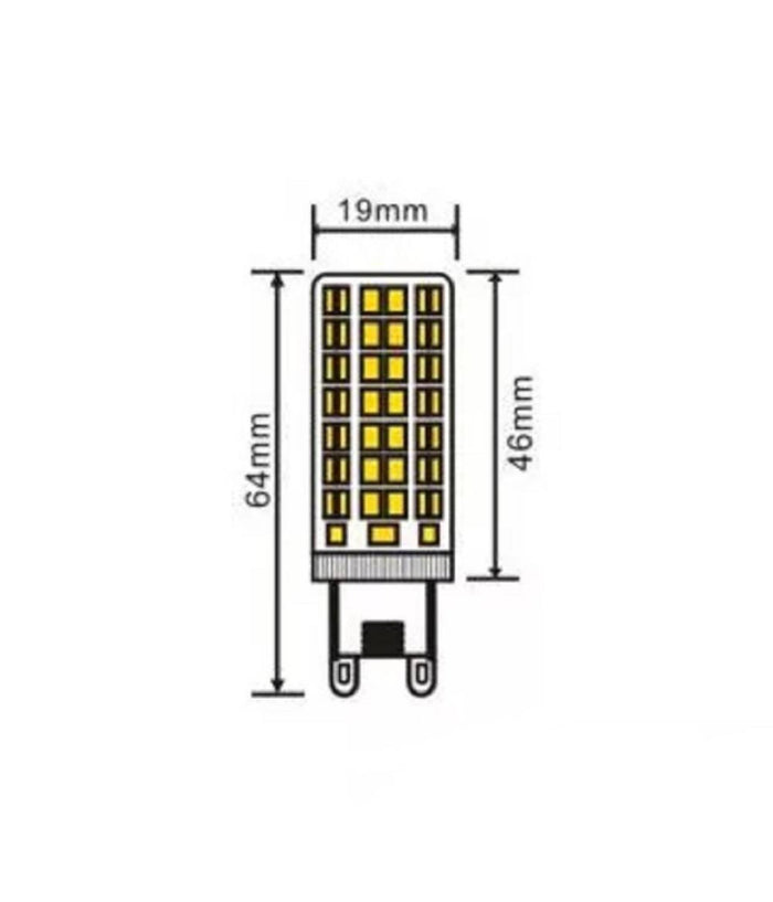 Lampadina Tubolare Led Smd G9 6 W 680 Lm Luce 3000k 4000k 6500k Sparac-g9-6w-ce2         