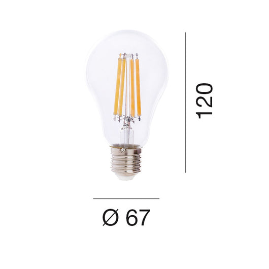 Lampadina vetro trasparente gea led gla370 e27 led 1800lm goccia, tonalità luce 2700°k (luce calda)