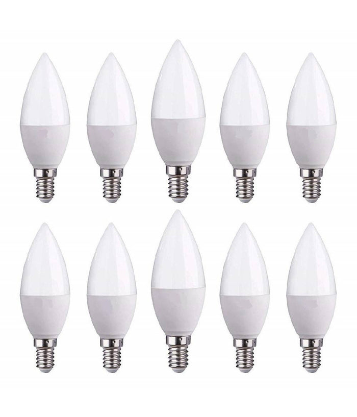 Lampadine A Led E14 C37 Forma Effetto Candela 4,5w Luce Calda Fredda Naturale         