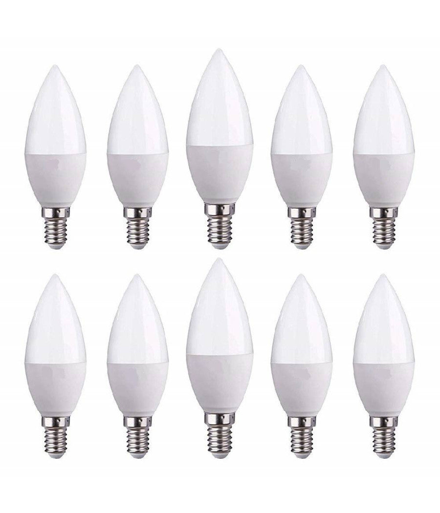 Lampadine A Led E14 C37 Forma Effetto Candela 4,5w Luce Calda Fredda Naturale  -bianco Naturale      -