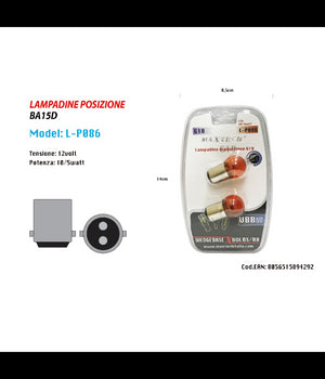 Lampadine Di Posizione 12v 10/5 Watt G18 Lampadine Ultra Luminose Ricambio Auto         