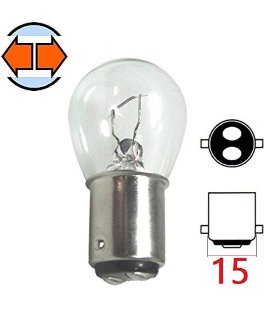 Lampadine Di Posizione Ba15d G18 12v 10/5 Watt Lampadine Luminose Ricambio Auto         