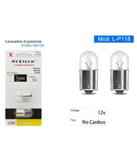 Lampadine Posizione Auto R10w Ba15s 12v Luce Calda Alogena 10 W No Canbus L-p118         