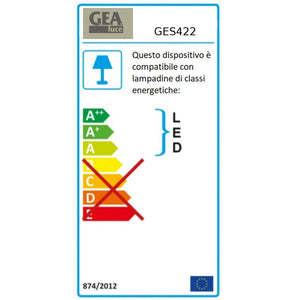 Lampioncino esterno classico gea led aditi ges422 led lampada terra ruggine alluminio ip44