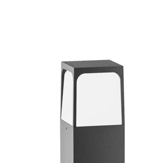 Lampioncino moderno gea led ges2032 e27 led ip44 alluminio policarbonato bollard