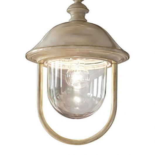 Lampioncino palo classico ferroluce bari a303 te e27 led alluminio lampada terra, finitura metallo senza decoro