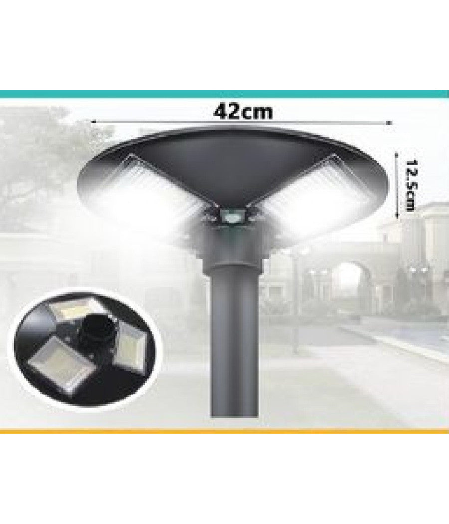 Lampione Faro Giardino Stradale Crepuscolare Ufo Pannello Solare 300 W Tx-8090         