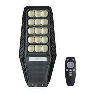 Lampione Solare Led Esterno con Pannello Solare 1000W, Bianco Freddo Sensore Di Movimento 40000mAh, Telecomando + Staffa