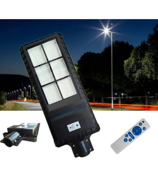 Lampione Stradale Faro A Led 180w Con Pannello Solare Telecomando Fb-99180         