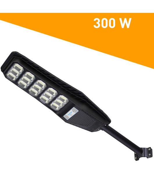 Lampione Stradale Luce Energia Solare Led 300watt Sensore Pir Staffa Telecomando         