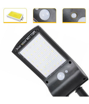 Lampione Stradale Pannello Energia Solare Faro Fotovoltaico Esterno 36 Led Luce         