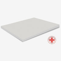 Topper 80x190 Memory Foam per materasso - alto 5 cm, sfoderabile, tessuto AloeVera | Correttore H5 