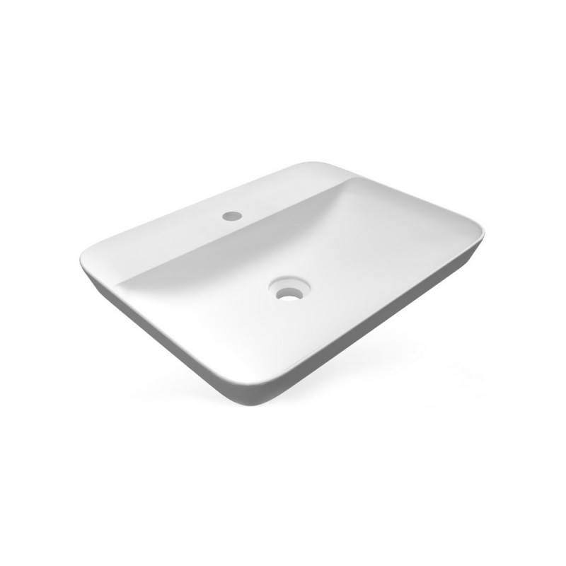 Lavabo ad incasso rettangolare monoforo 55 x 42 cm cod 83796