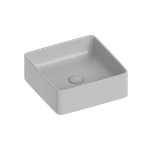 Lavabo d'appoggio quadrato in ceramica da 36x36 cm grigio - Serie Nature cod 82218