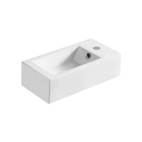 Lavabo d'appoggio versione sinistro serie la47 cm 50 x 25.5 cod 83671