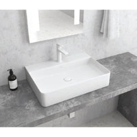 Lavabo da appoggio antares in ceramica bianco opaco