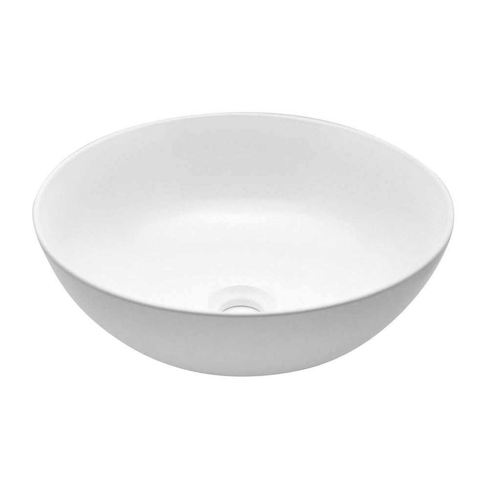 Lavabo da appoggio a ciotola 38,5 cm bianco opaco in ceramica | Espeon